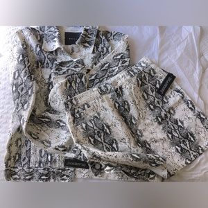 asos 2pc set denim jacket & skirt NWT